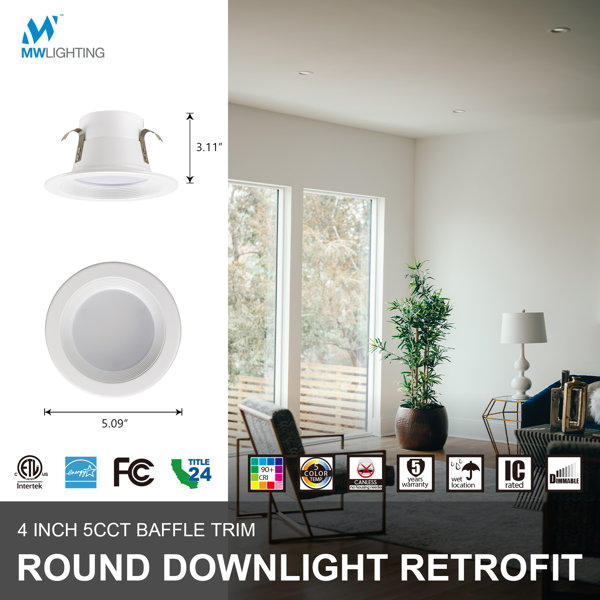 MW LIGHTING 4 Selectable Color Temperature Dimmable Air Tight IC